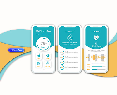 Fitness Application app app design design fitness app graphic design minimal ui ui design ux web website