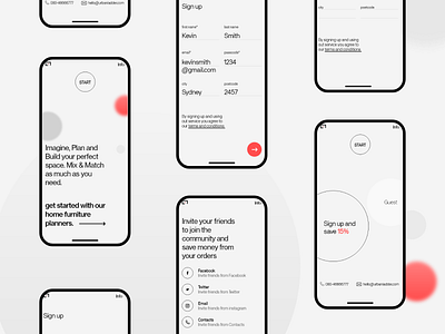 Boutique Furniture App Onboarding app buy clean design furniture home house interface interior ios iphone minimal mobile onboard search shop shopping ui ux web