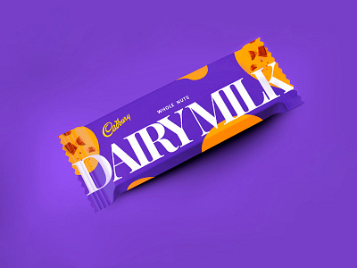 Dribbble Weekly Warm-Up Challenge- Cadbury Dairy Milk Wrapper branding cadbury chocolate clean dairy milk has minimal modern packaging purple rebrand ui warmup weeklychallenge wrapper