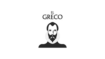 "El Greco" Logo art arte black branding design icon illustration logo spain type typography