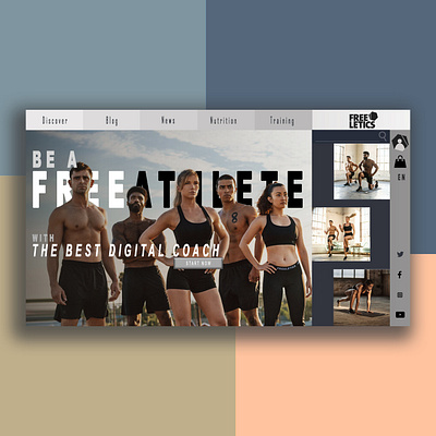 FREELETICS branding design flat illustration trending typography ui ux webdesign website
