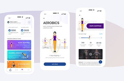 Fitness App app design fitness fitness app illustration interaction mobile app design product design ui ui design ux ux design workout