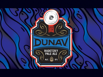 DUNAV - RADETZKY PALE ALE - LABEL DESIGN WIP - CLOSE UP beer beer art beer branding beer label design brewery bulgarian craft beer craft flow ornament radetzky river