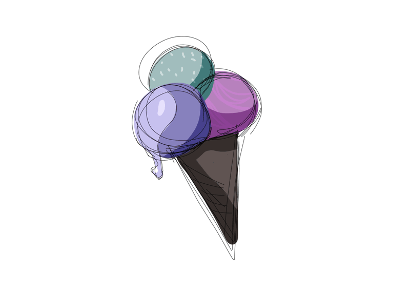 ice ice baby animation creative design creativity cute art design figurative figure food gif gif animated gif animation ice cream icon illustration logo photoshop summer timelapse timeline vector