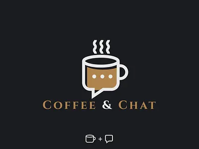 Coffee and chat design illustration logo photoshop typography vector