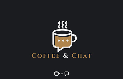 Coffee and chat design illustration logo photoshop typography vector