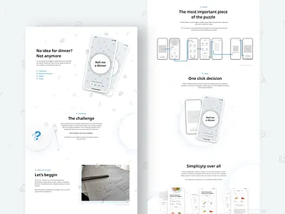 DinnerRoller - An idea cooked for you app app design behance project casestudy clean dishes foodapp foodie ios minimal minimal design mobile app product design recipe ui ui design uiux user experience userinterface ux