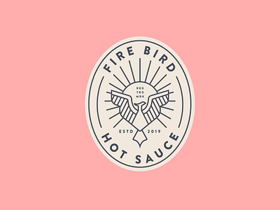 Daily Logo Challenge - 10 badge bird branding brandmark clean dailylogo dailylogochallenge design fire flames flat hot sauce illustration illustrator logo logomark minimal patch phoenix vector