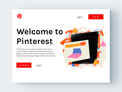 Pinterest Redesign app branding clean design design jam illustration illustrator minimal typography ui ux