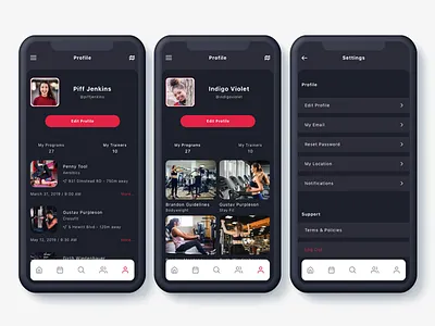 Badi - Find a Personal Trainers App UI Kit adobe xd fitness gym health coach personal trainer pilates sport stream training ui kit xd yoga