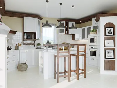 White kitchen 3d kitchen visualization white