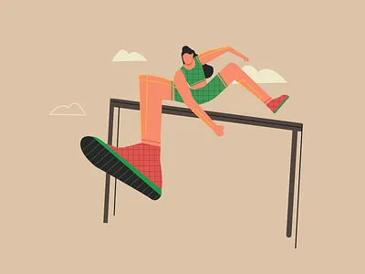 Run Girl Run girl hurdler running