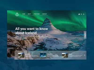 IcelandLovers app clean design iceland logo minimal travel travelling ui ux web website
