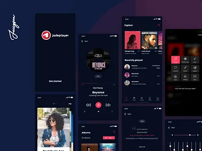 Jadeplayer Music App design music music app ux