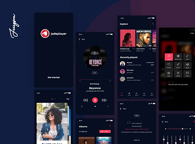 Jadeplayer Music App design music music app ux