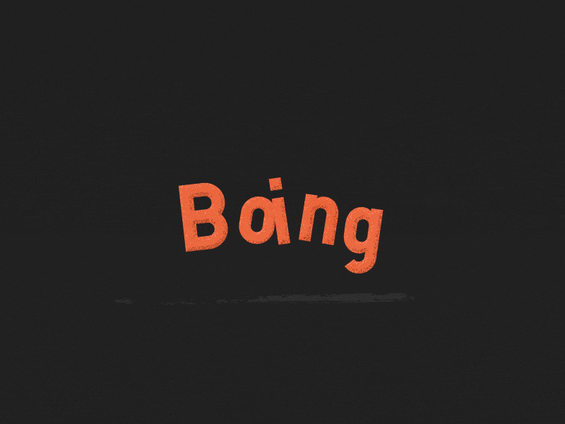 Boing animation gif loop motion design