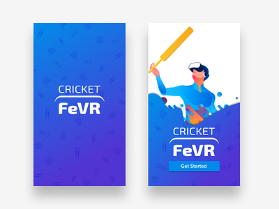 Splash Screen app branding color cricket design gradiant illustration splash splash page splashscreen ui vector virtual reality vr