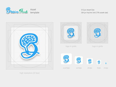 Brain Mint - Icons Asset assets branding creativity design thinking dograsweblog illustration logo logo a day logo concept logo work