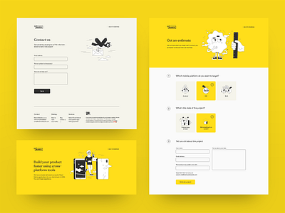 Various page components branding illustration ui ux web