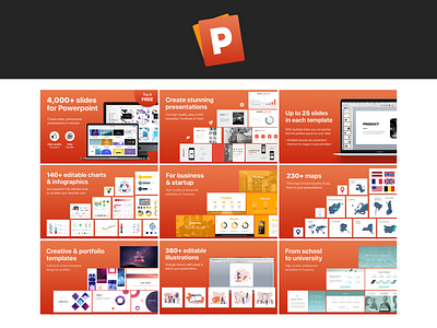 Powerpoint application Brand Design - finishing lines applicaiton application icon application ui appstore branding composition design graphic design icon icon design presentation design simple design slideshow ui