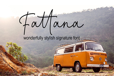 Fattana stylish signature font Free font freebies freefont typogaphy