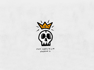 Ephesians 2 atlanta crown custom death design doodle icon illustration life procreate sketch skull skull art type typography
