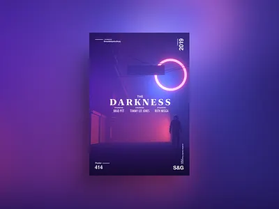 Show & Go l 414 l The Darkness. animation c4d c4dr20 film gradient interstellar motion movie octane octanerender poster poster art potserdesign scifi space