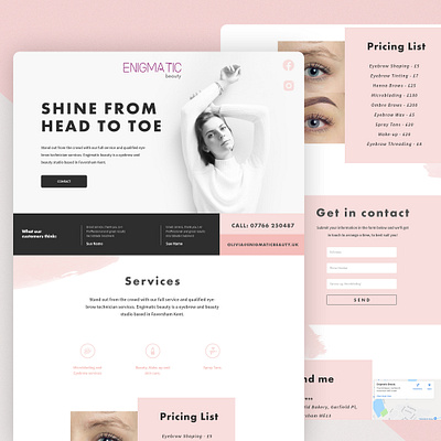 Enigmatic Beauty Site Design app branding design flat minimal typography ui web web design webdesign website