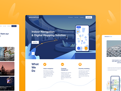 Nearmotion blue design illustration ui ux web website