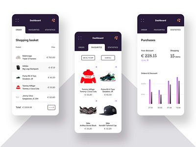 Discount Online Shop UI app cart clothes design ecommerce flat shop ui