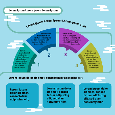 Infographic Rounded Step design illustration indonesia indonesia designer infographic