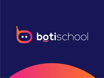 Boti.school administration app design application brand design brand identity branding colorful education logo product robot school ui website