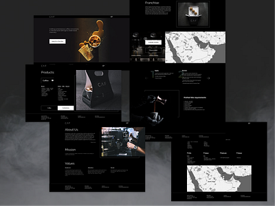 Website of the СAF coffee shop chain coffee design e comerce product ui web web design xd