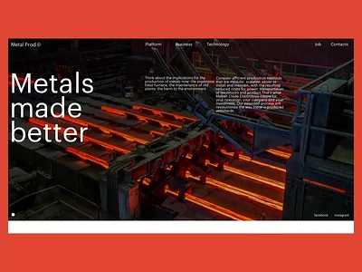 Innovative Metal Plant Website animation company website design graphic design industry interaction interface metallurgy motion ui user experience user interface ux video video background web web animation web design web interface website