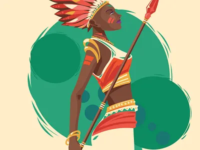 Indigo People design detail flat illustration minimal poster art vector