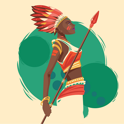 Indigo People design detail flat illustration minimal poster art vector