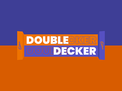 Double Decker - Weekly Warmup chocolate chocolate bar dribbble graphic packaging weekly warm up