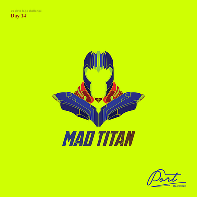 MAD TITAN branding endgame illustration illustrator ironman logo logodesign marvel marvelcomics mascot mcu portnizam shajinshimaru thanos ui