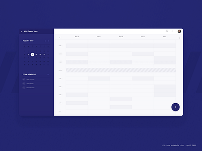 CXM - Team Schedule Review art direction design product design project management ui ux