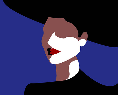 A Woman's Face abstract album art contrast design face flat graphic illustration illustrator lipstick portrait simple vector woman woman illustration