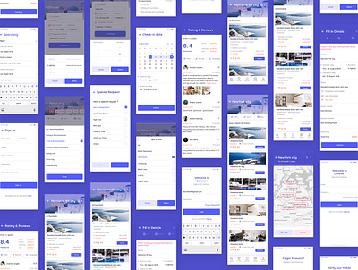 World of Screens - CaHotel UI Kit app design app development creative mobile app design mobile app development ui ux uidesign