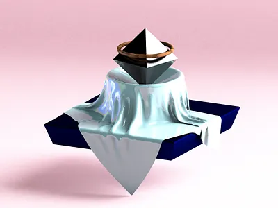 Iridescent 01 3d abstract c4d cloth geometric iridescent minimal render