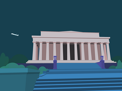 Lincoln Memorial design illustration