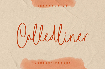 Calledliner - Monoscript Font calligraphy font handdrawn handlettering handwritten handwritting latin letter logotype modern monoline monoscript script signature typography