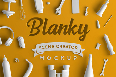 Blanky – Scene Creator Mockup Sample Free PSD freebies mockup scene creator
