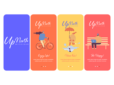 Onboarding App branding design logo logo design travel typography upnorthmichigan ux