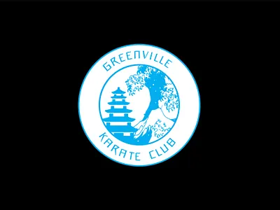 Greenville Karate Club branding design illustration logo marketing type typography vector