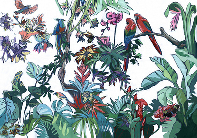 Exotic nature. part 2. artwork design flowers illustration pattern pattern art traditional art