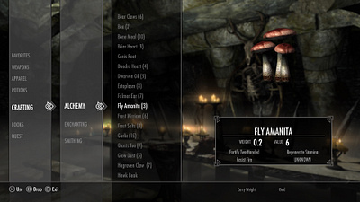 Skyrim Menu Systems Redesign (Console) - WIP data elder scrolls information information architecture juliamyers menu menu design menu system redesign redesign. sketch skyrim systems user research videogame