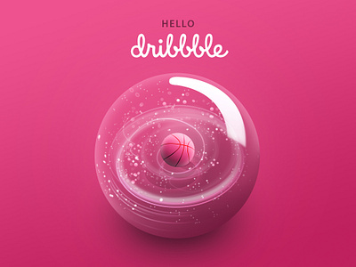 hello dribbble ball first shot firstshot hello dribble universe